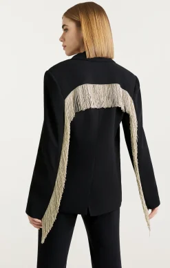Beaded Fringe Ira Blazer