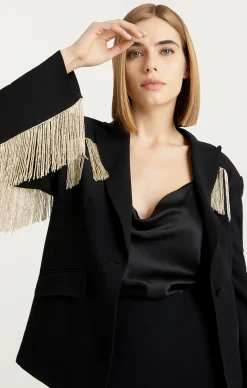 Beaded Fringe Ira Blazer