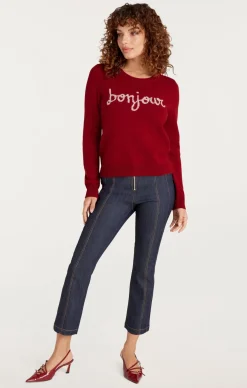 Bonjour Graphic Crewneck Sweater