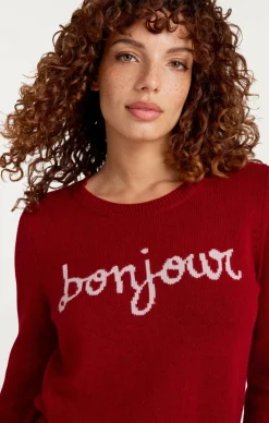 Bonjour Graphic Crewneck Sweater