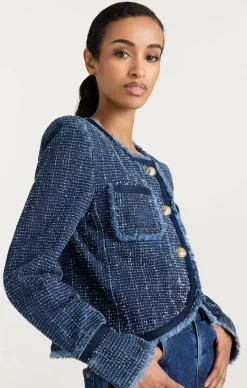 Boucle Denim Zanda Jacket