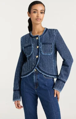 Boucle Denim Zanda Jacket