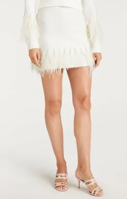 Briana Feather Mini Skirt