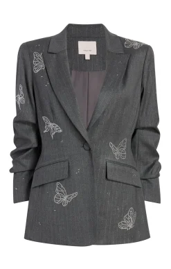 Butterflies Embroidered Joan Blazer