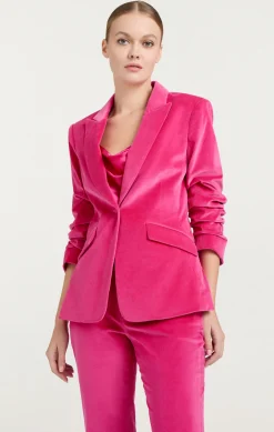 Chenille Velvet Scrunched Cheyenne Blazer