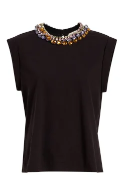 Chunky Rhinestone Embellished Tee