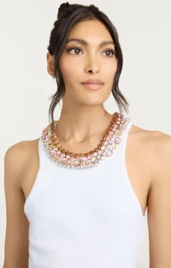 Chunky Rhinestone Necklace Lizzie Top