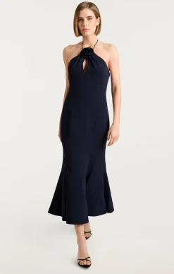 Crepe Flower Jennie Dress