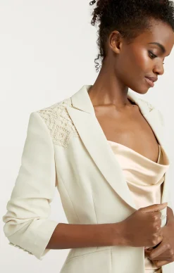 Crochet Lace Scrunched Cheyenne Blazer