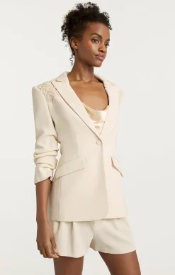 Crochet Lace Scrunched Cheyenne Blazer