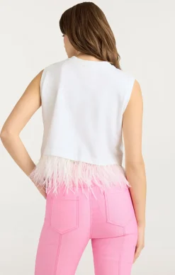 Cropped Feather Tee