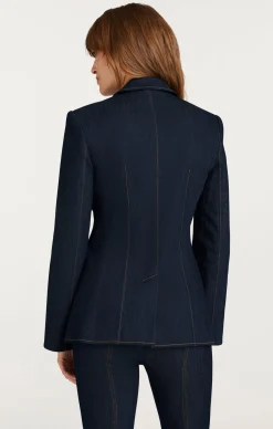 Crystal Denim Bow Cheyenne Blazer