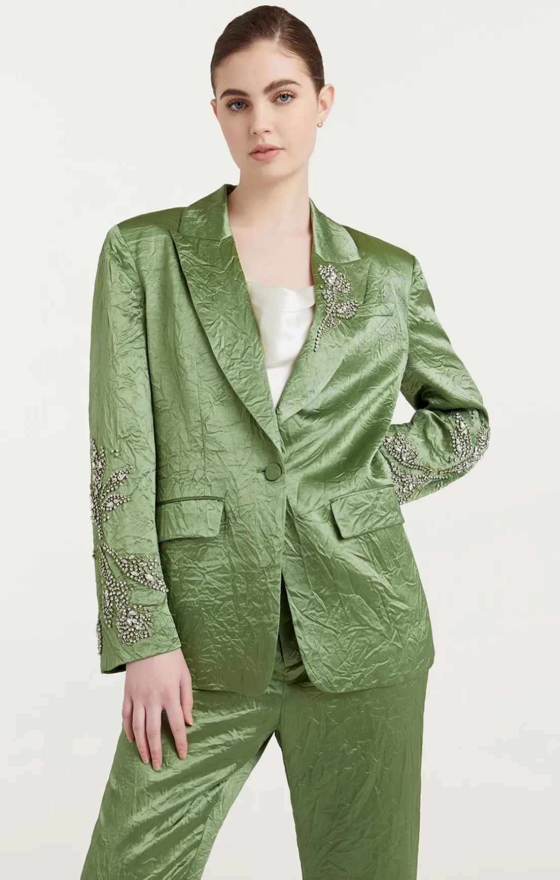 Crystal Floral Embellished Cheyenne Blazer