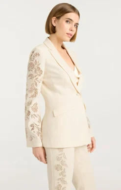 Cutout Paisley Embellished Cheyenne Blazer