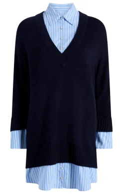 Deep V Remie Stripe Santina Dress