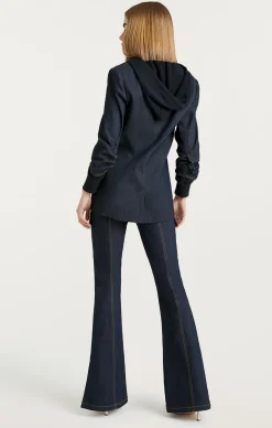 Denim Hooded Khloe Blazer