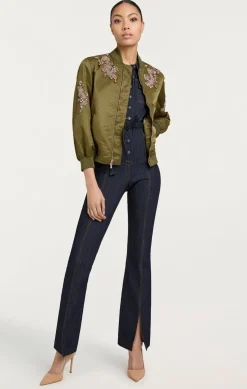 Diamond Daisies Embellished Talulla Bomber
