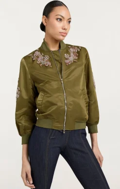 Diamond Daisies Embellished Talulla Bomber