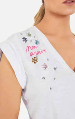 Ditsy Floral Vneck Bella Tee