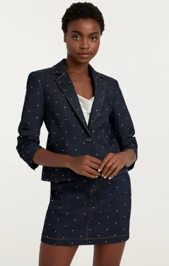 Ditsy Rhinestone Le Petit Khloe Blazer