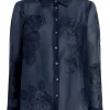 Embroidered Organza Luna Top