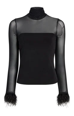Feather Trim Shantel Top