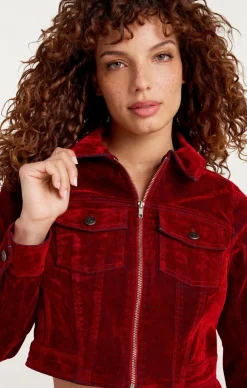 Flocked Denim Marilee Jacket