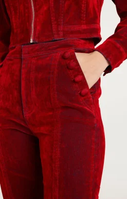 Flocked Denim Suzette Pant