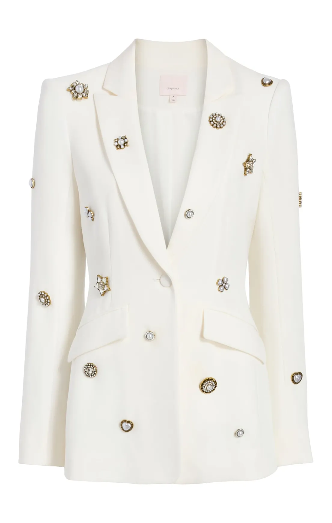 Gold Charm Embellished Cheyenne Blazer