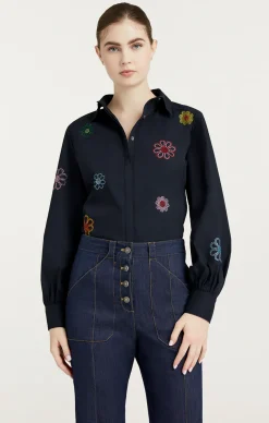 Heatset Daisy Embellished Kandice Top