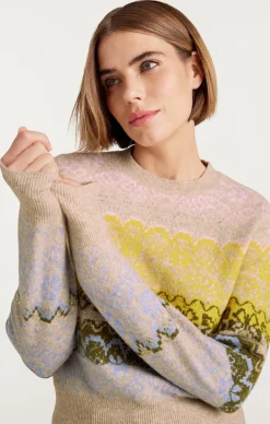 Lace Fair Isle Pullover