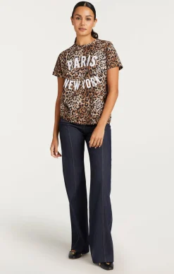 Leopard Paris NY Tee