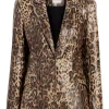 Leopard Vegan Leather Cheyenne Blazer