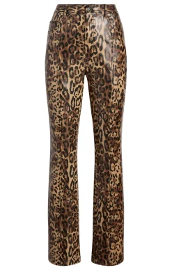 Leopard Vegan Leather Miller Pant