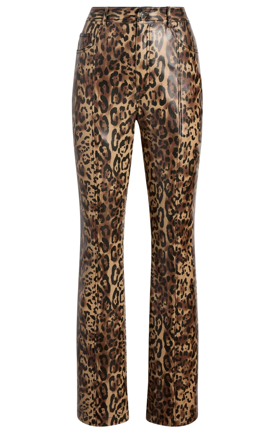 Leopard Vegan Leather Miller Pant