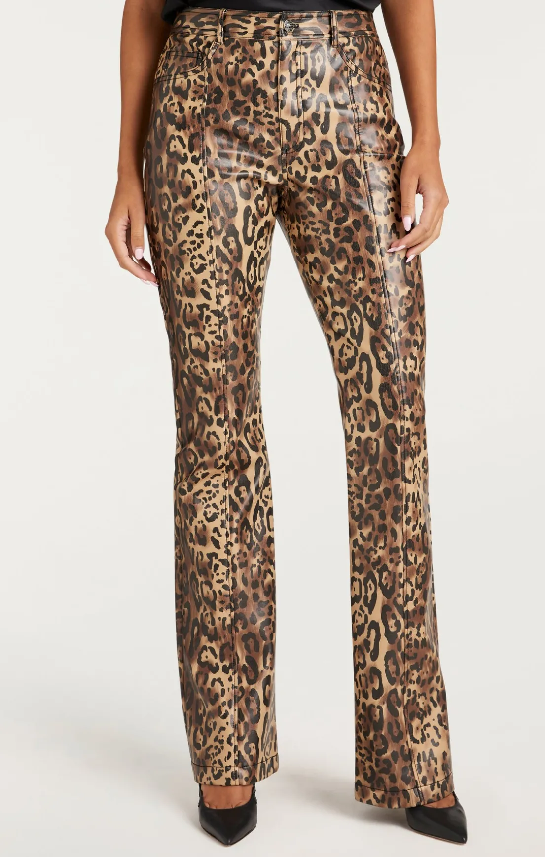 Leopard Vegan Leather Miller Pant