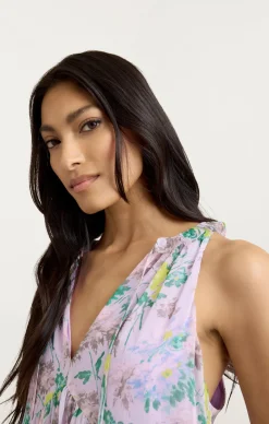 Light Washed Floral Sleeveless Phyllis Dress