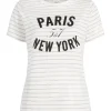 Melange Stripe Paris New York Tee