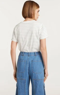 Melange Stripe Paris New York Tee