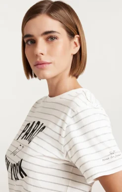 Melange Stripe Paris New York Tee
