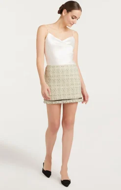 Metallic Beaded Doris Skirt