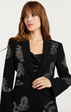 Mini Paisley Embellished Cheyenne Blazer