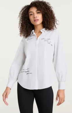Mon Amour Embroidered Poplin Kandice Top