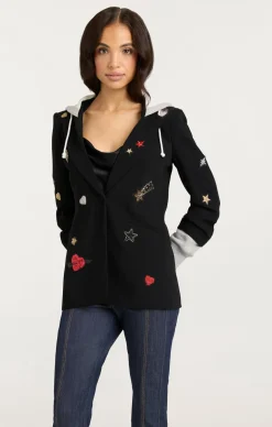 Nebula Embellished Hooded Khloe Blazer