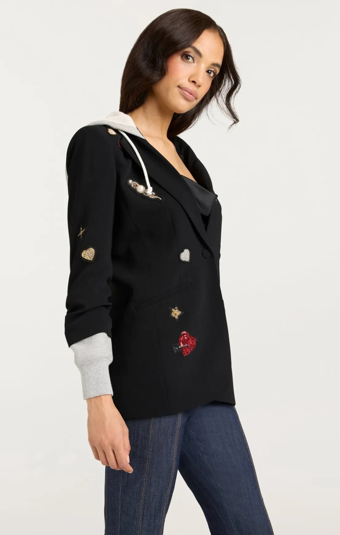 Nebula Embellished Hooded Khloe Blazer
