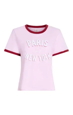 Paris New York Ringer Tee