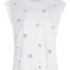 Pearl Ditsy Flower Embellished Bella Tee
