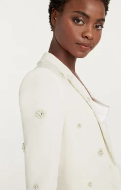 Pearl Ditsy Flower Embellished Khloe Blazer
