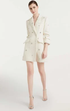 Pearl Embellished Double Breasted Joel Dress