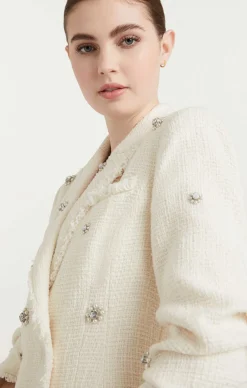 Pearl Embellished Double Breasted Joel Dress